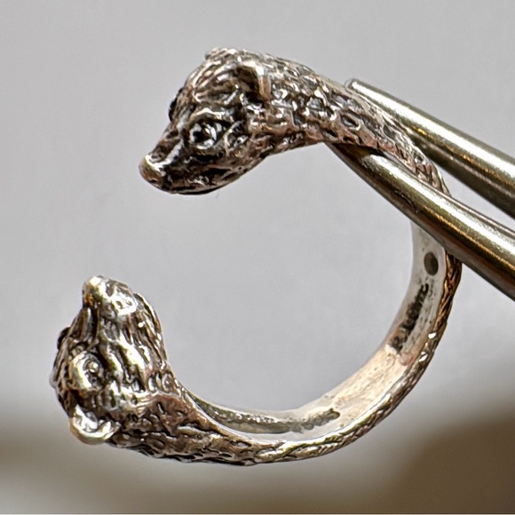 Sᴛᴇʀʟɪɴɢ Sɪʟᴠᴇʀ Fᴇʀʀᴇᴛ/Wᴇᴀsᴇʟ Wʀᴀᴘ Sᴛʏʟᴇ Rɪɴɢ - Picture 12 of 15